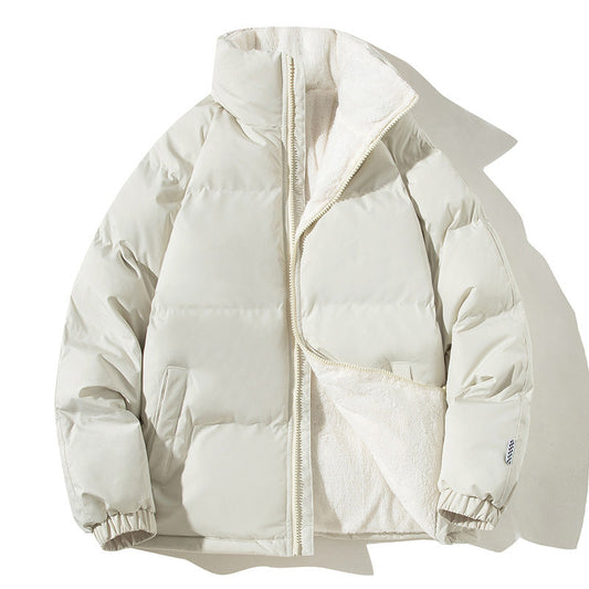 Women's Casual Quilted Puffer Jacket with Stand-up Collar