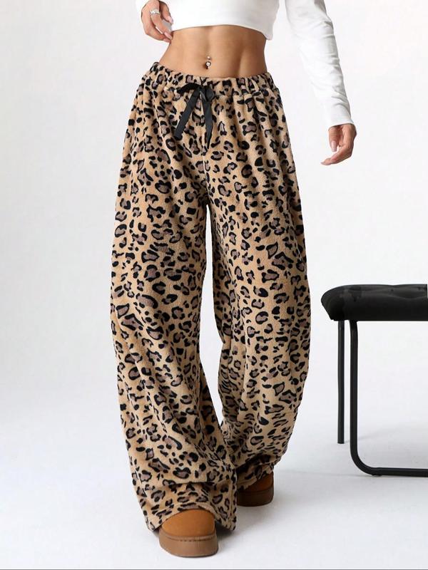 Warm Plaid Straight Leg Winter Pants