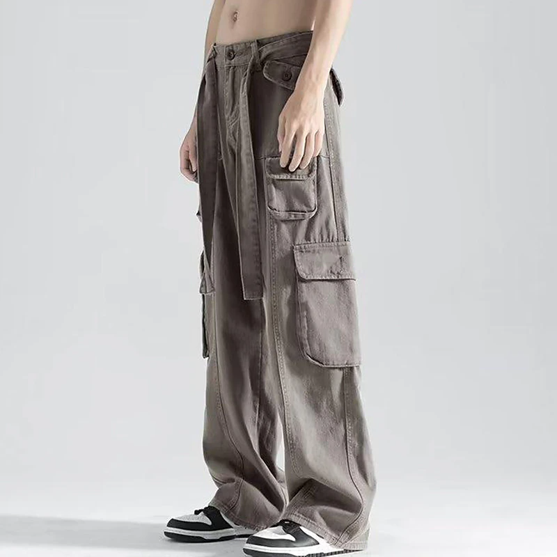 Men's Cargo Pants Hiking Pants Pocket Plain Comfort Breathable Outdoor Daily
