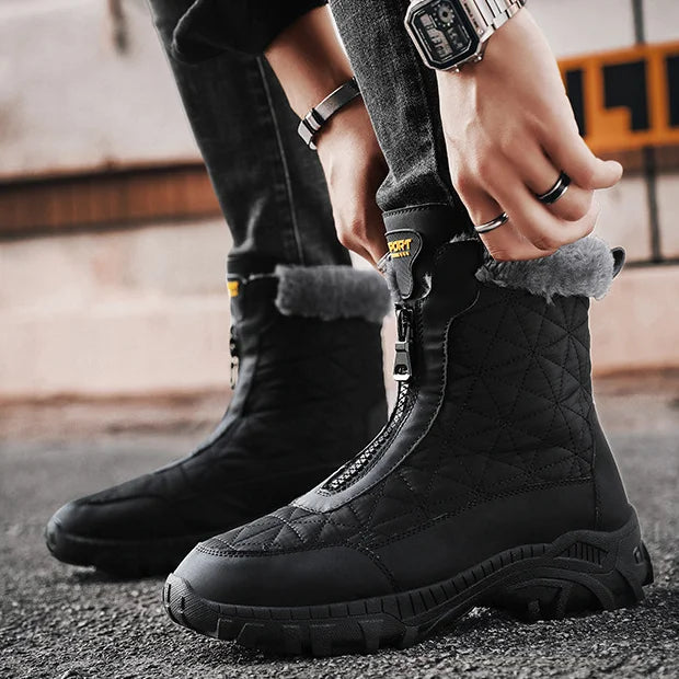 Insulated Men's Snow Boots - Waterproof and Durable