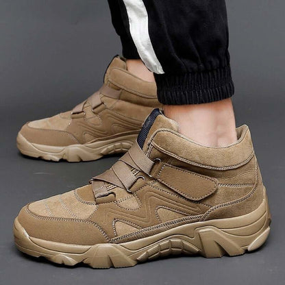 Orthopedic Shoes Men Anti-collision Velcro Hiking Ankle Sneakers Suede Outdoor