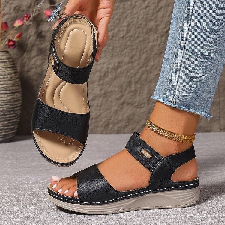 Cushioned Open Toe Ankle Strap Sandals