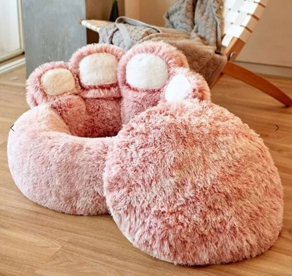 Bear Paw Calming Dog Bed AntiAnxiety Paw Bed
