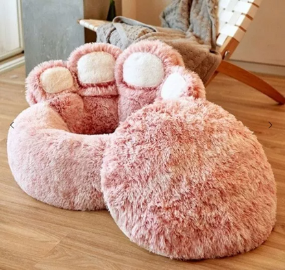 Bear Paw Calming Dog Bed AntiAnxiety Paw Bed