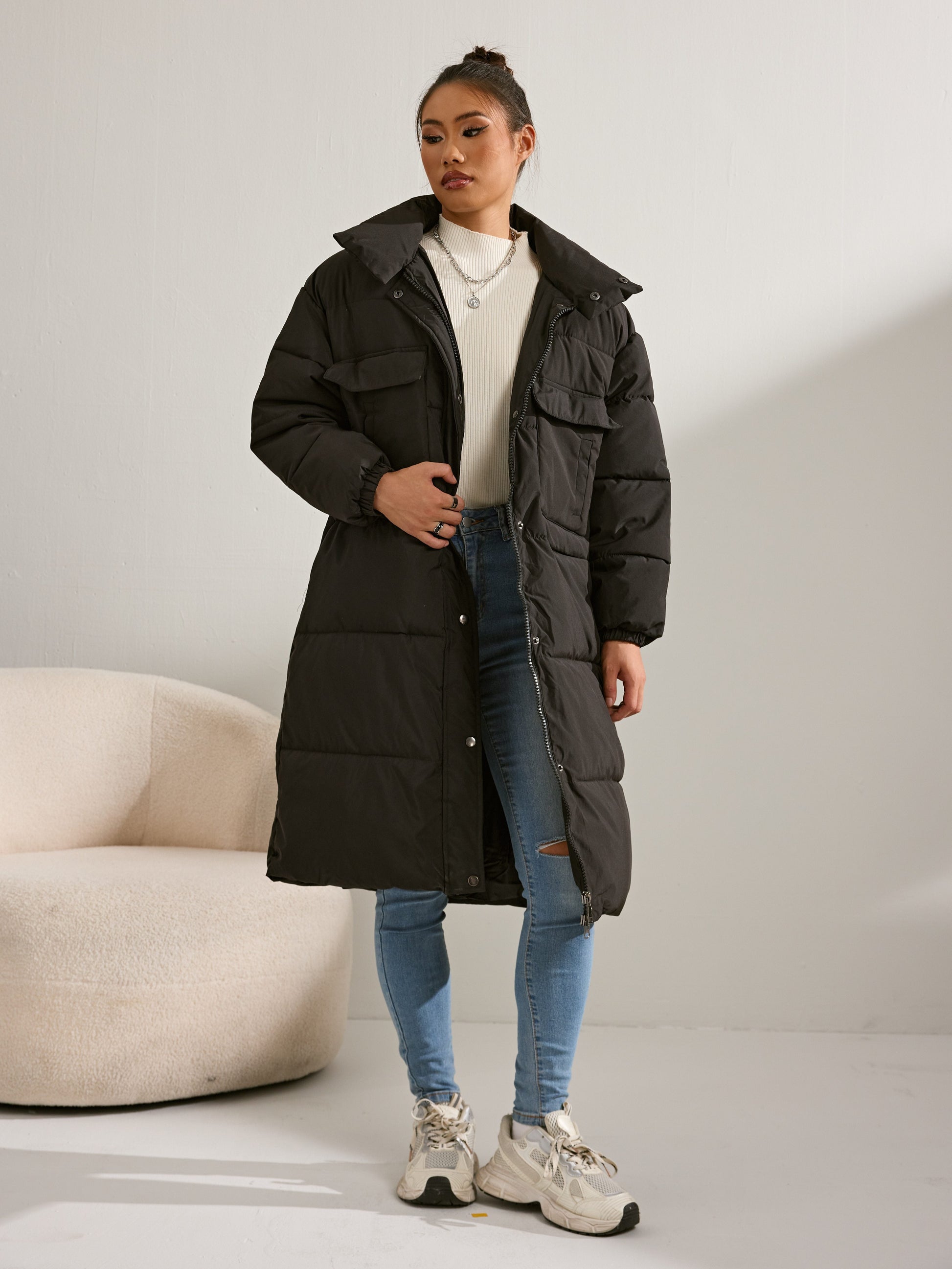 Warm Waterproof Women's Down Parka Coat With Hood - OutfitLondon
