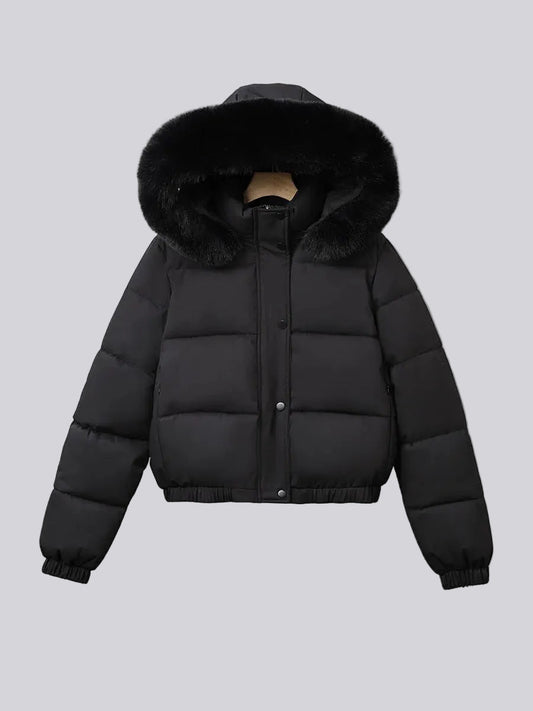 Women's Casual Lightweight Cropped Puffer Jacket