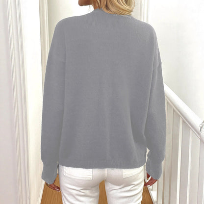 Women's Chic Knit Cardigan with Big Buttons