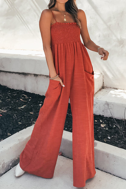 Relaxed Fit Women's Summer Jumpsuit with Pockets