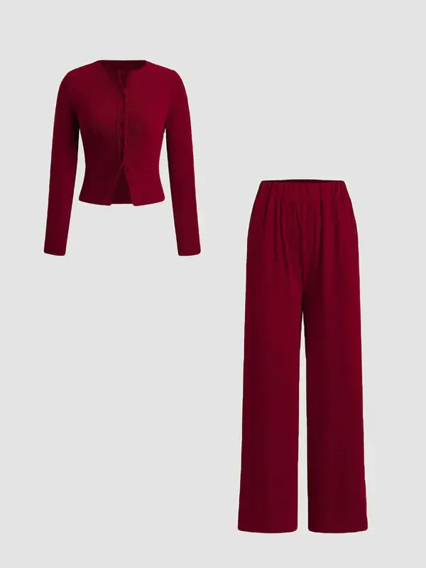 Comfy Women's Crop Top and Legging Lounge Set