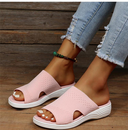 Easy Step Wedge Platform Sandals for Wide Feet