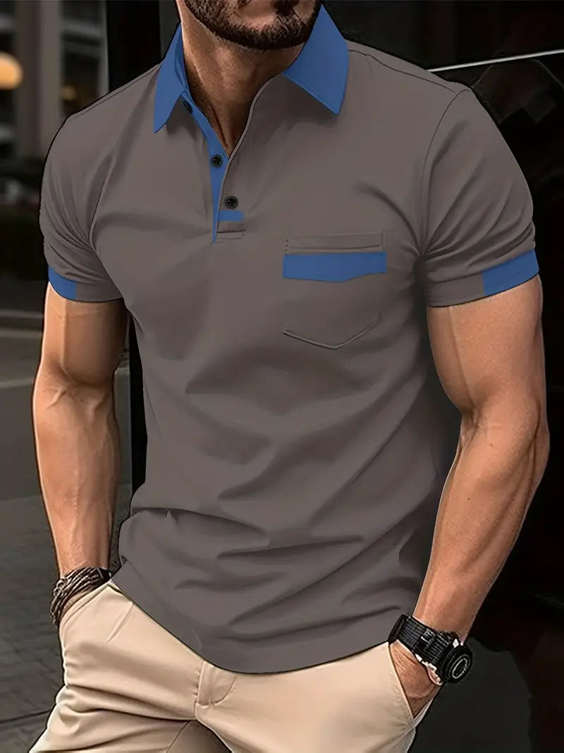 Vibrant Casual Button Down Men's Shirt