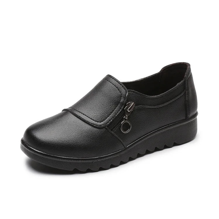 Soft Leather Slip On Loafers for Women