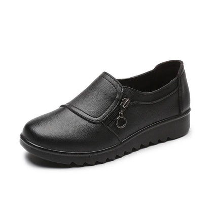 Soft Leather Slip On Loafers for Women