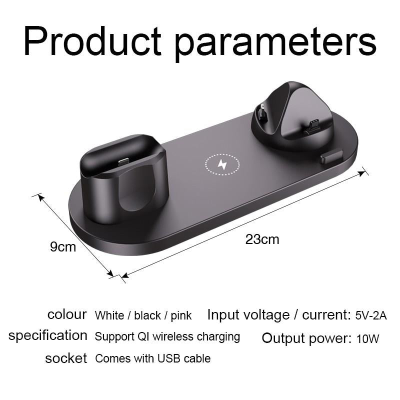 6 In 1 Wireless Charger For IPhone/Android/Type-C