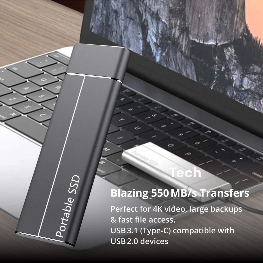 Portable SSD for Large Storage – 5TB External Drive with Lightning-Fast Transfer Speeds