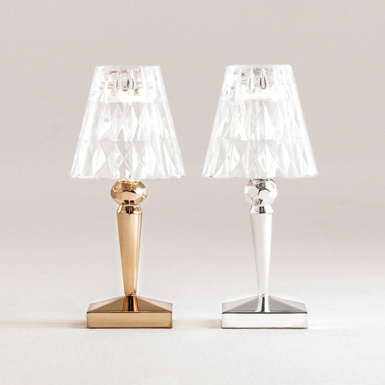 Crystal Cordless Diamond Table Lamp