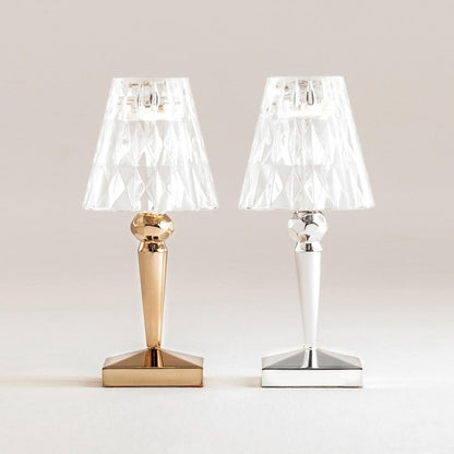 Crystal Cordless Diamond Table Lamp