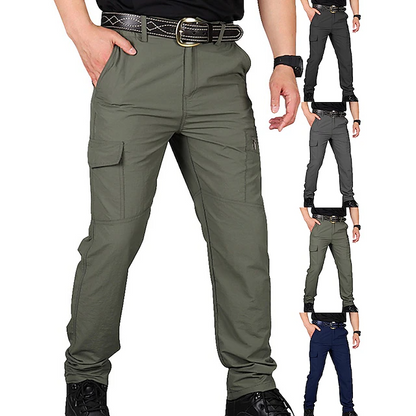 Men's Waterproof Cargo Work Pants Hiking Tactical Pants Military Ripstop Resistant Multi Pockets