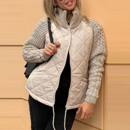 Women's Casual Stand Collar Zipper Jacket