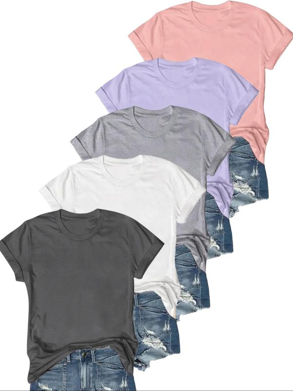 Comfortable Basic T Shirts 5 Pack