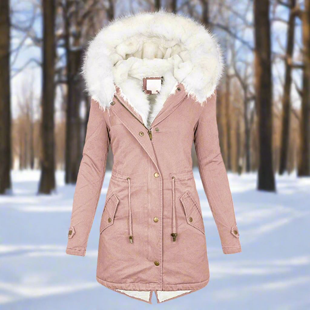 Slim Fit Fur Trimmed Parka Coat