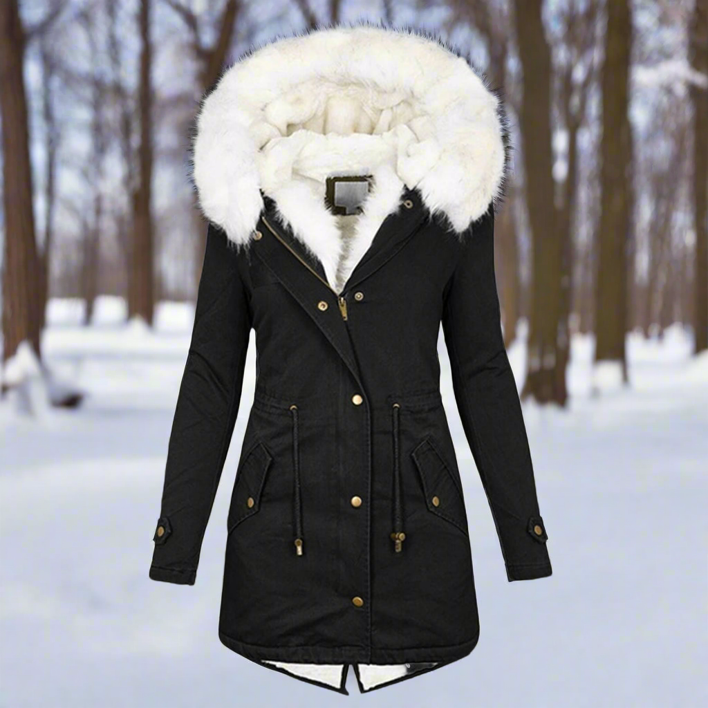 Slim Fit Fur Trimmed Parka Coat - OutfitLondon