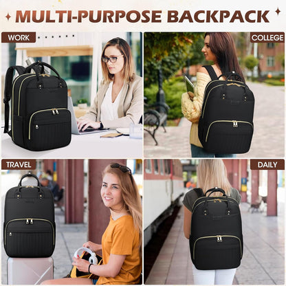 Durable Laptop Backpack with Multiple Pockets - 15.6 Fit