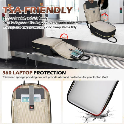 Durable Laptop Backpack with Multiple Pockets - 15.6 Fit