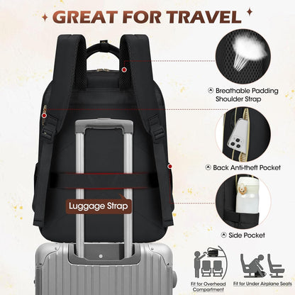Durable Laptop Backpack with Multiple Pockets - 15.6 Fit