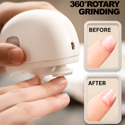 Automatic Nail Clipper & Electric Nail Trimmer -2-in-1 Portable Fingernail Cutter with Light & 2 Speeds