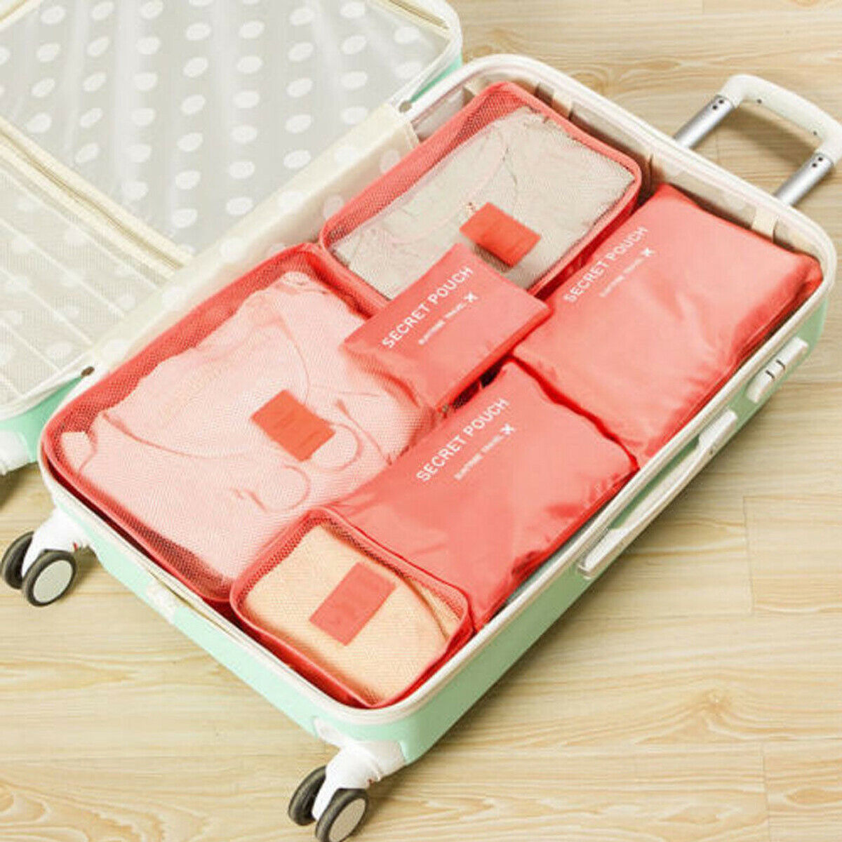 Travel Accessories Packing Cube Set - 2pc Portable Storage Bags