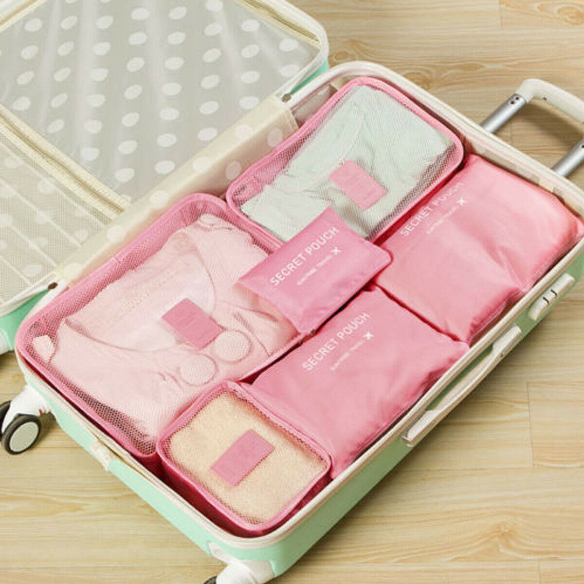 Travel Accessories Packing Cube Set - 2pc Portable Storage Bags