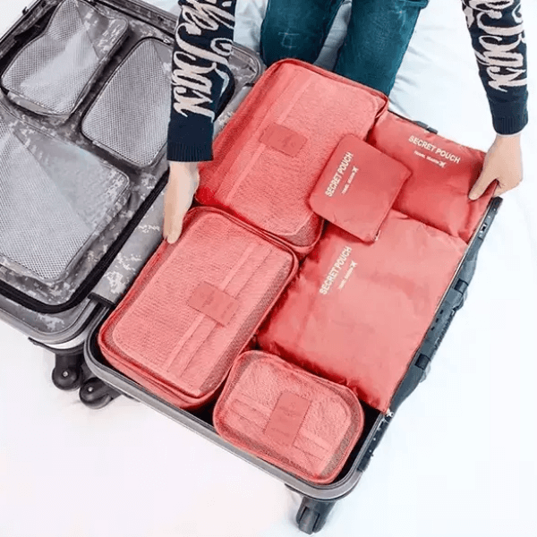 Travel Accessories Packing Cube Set - 2pc Portable Storage Bags - OutfitLondon
