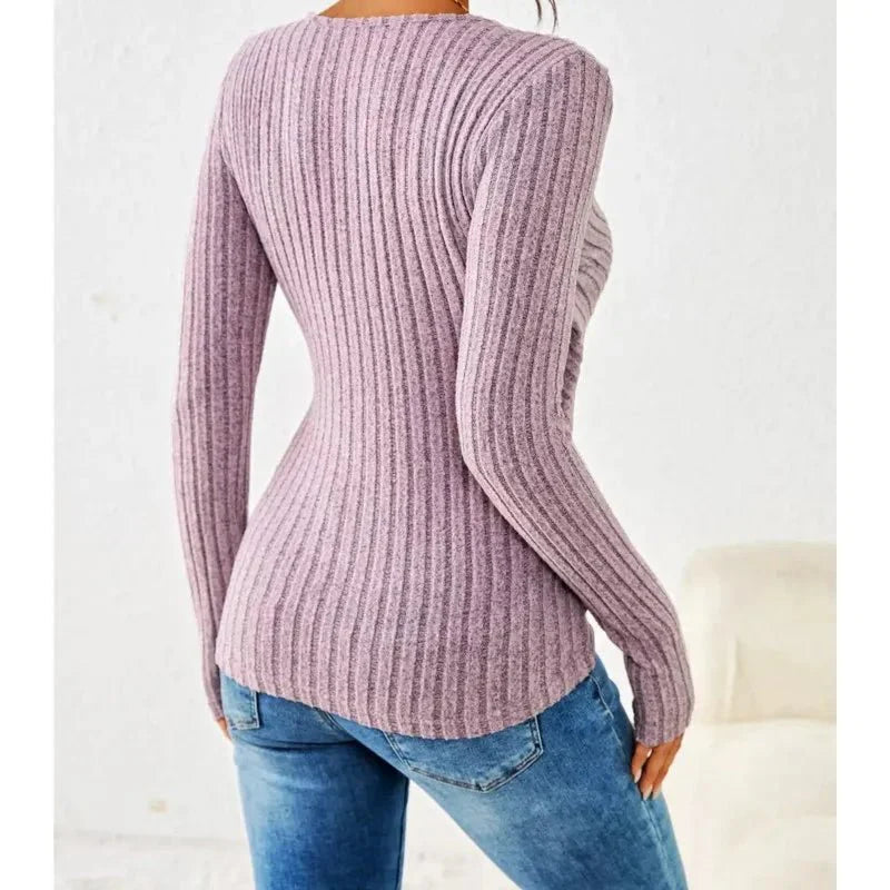 Image of Barbara | Women's Long Sleeve V-Neck Wrap Top