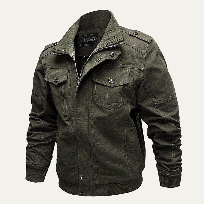 Rugged Army Style Outerwear Jacket