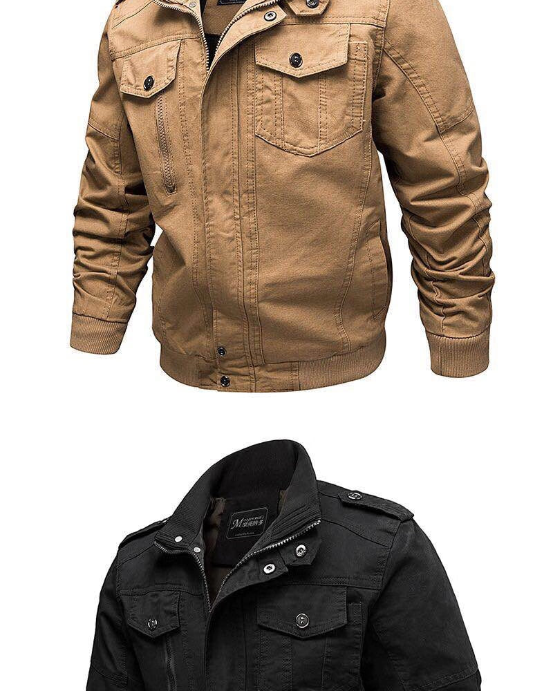 Rugged Army Style Outerwear Jacket