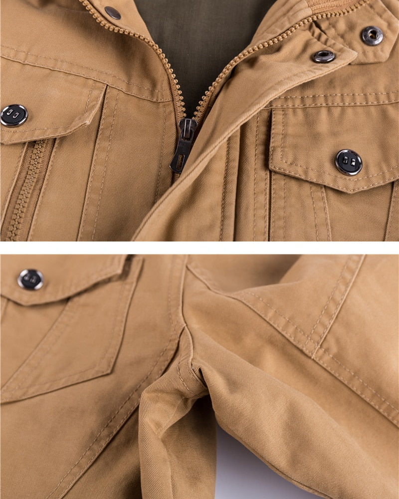 Rugged Army Style Outerwear Jacket