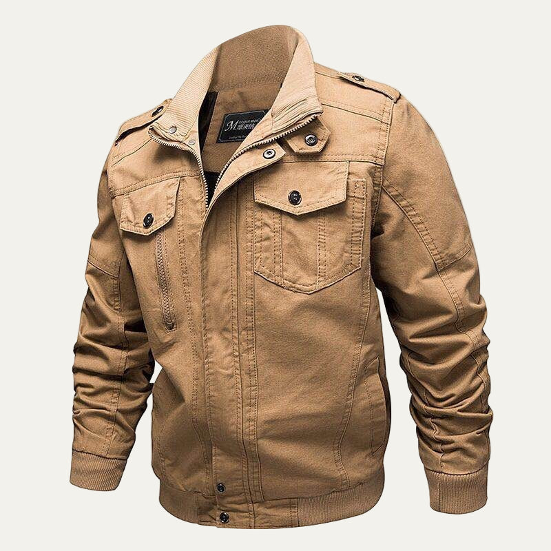 Rugged Army Style Outerwear Jacket - OutfitLondon