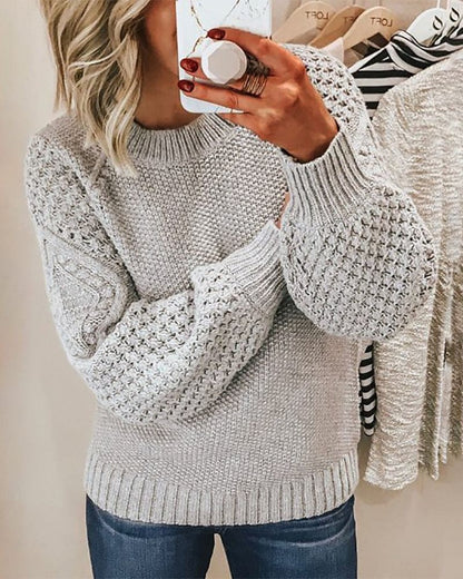 Classic Crew Neck Sweater Evelyn - OutfitLondon
