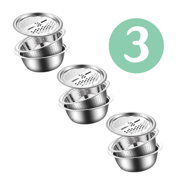 3-Piece Stainless Steel Kitchen Sink Bundle