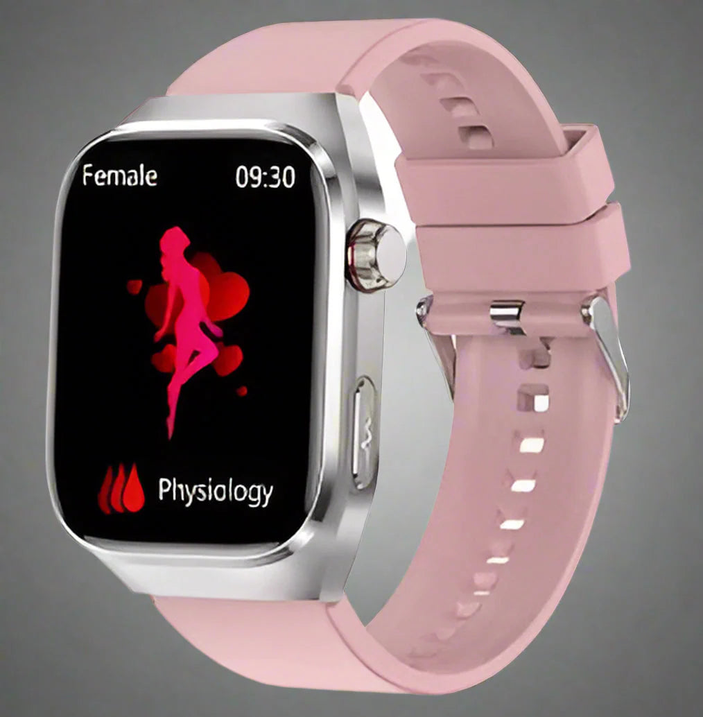 Advanced Health Smartwatch with ECG, Blood Sugar Monitoring, 2.04-Inch AMOLED Display – Waterproof Fitness Tracker