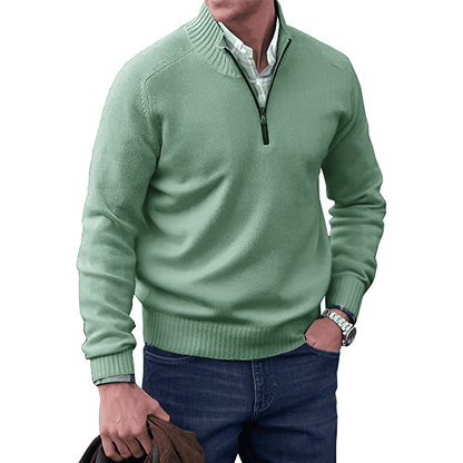 Casual Mens Quarter Zip Jumper Sweater