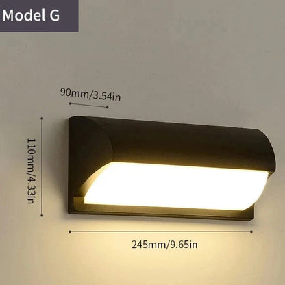 LED Outdoor Wall Light PIR Motion Sensor