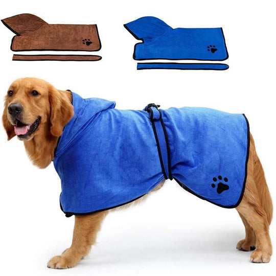 Dog Bathrobe Towel | Soft Absorbing Microfiber