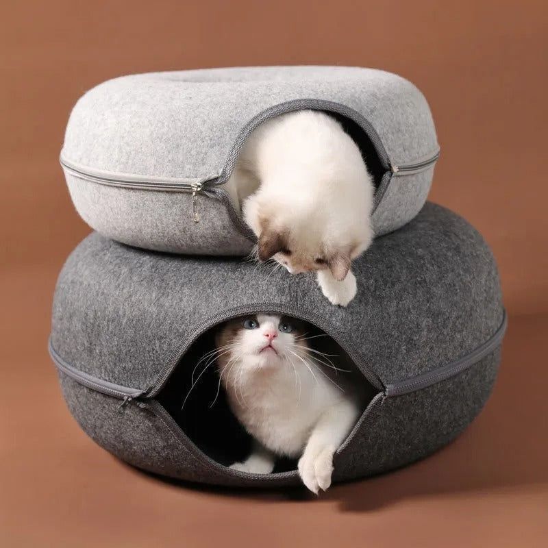 Cozy Kitty Hideaway Cat Tunnel Bed - OutfitLondon