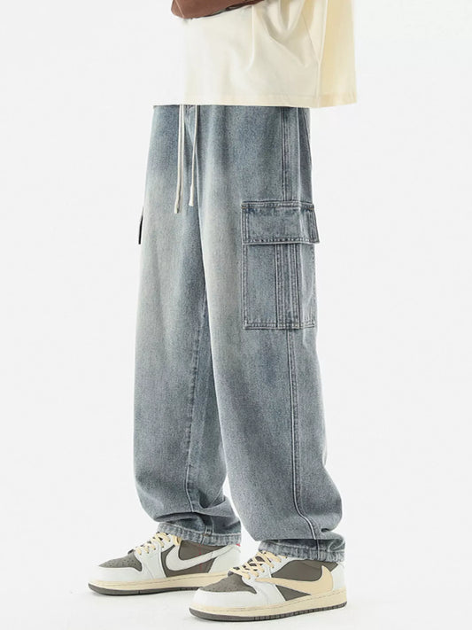 Relaxed Fit Distressed Cargo Pants - OutfitLondon