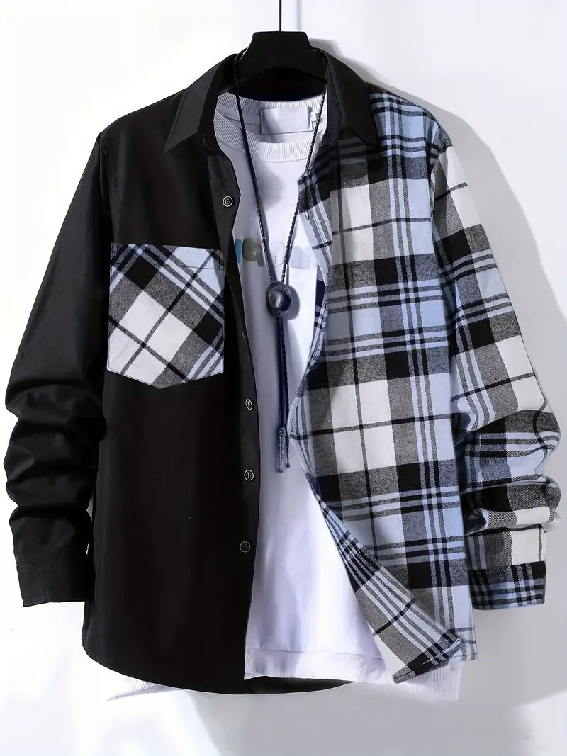 Classic Plaid Button-Down Men's Shirt
