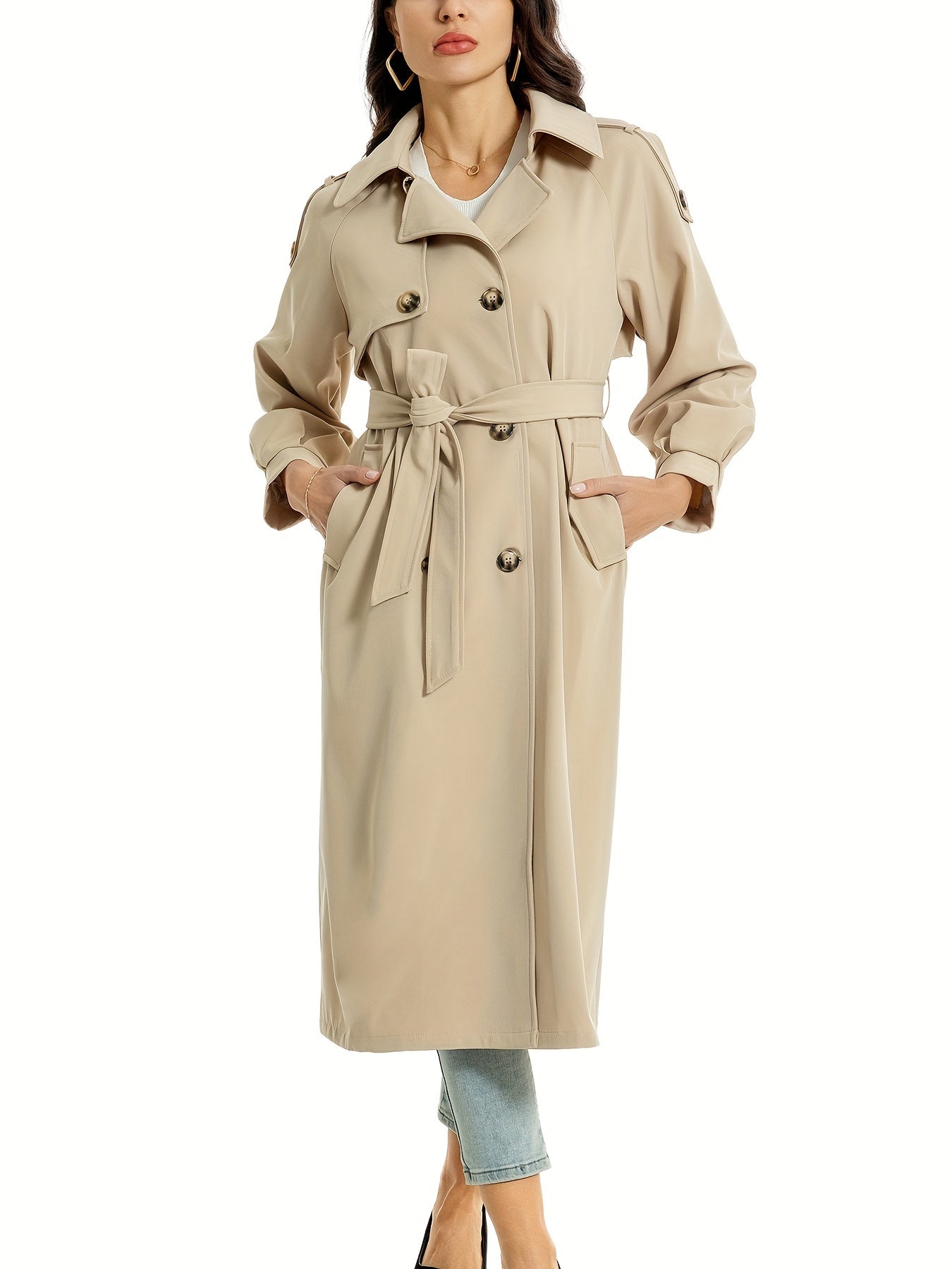 Timeless Double Button Winter Coat for Ladies - OutfitLondon