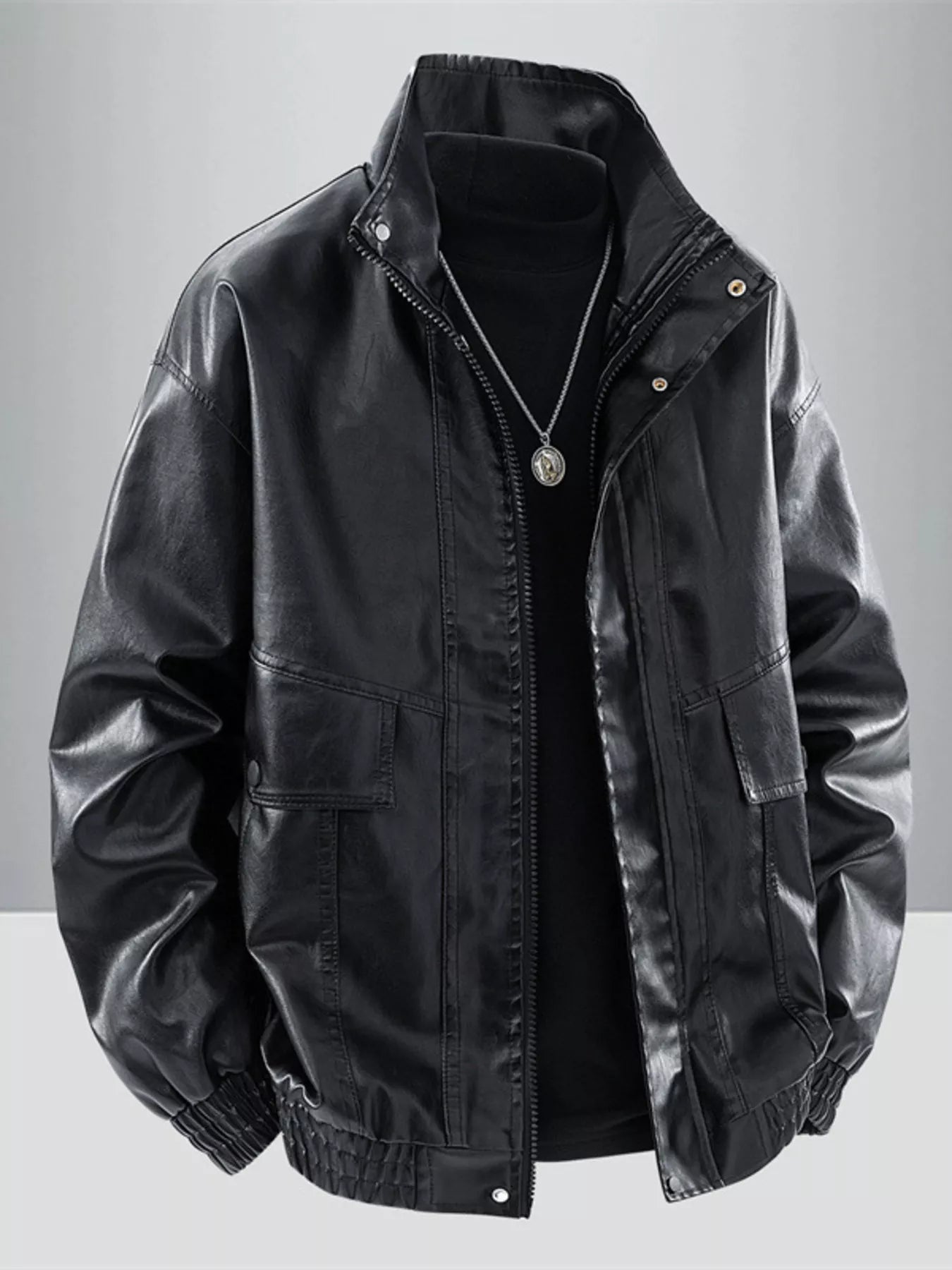 Comfortable Loose Fit Mens Zip Up Jacket - OutfitLondon