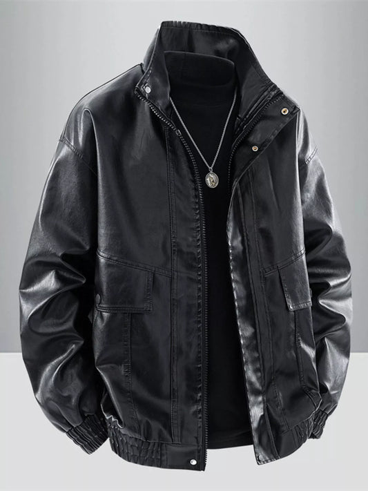 Comfortable Loose Fit Mens Zip Up Jacket - OutfitLondon